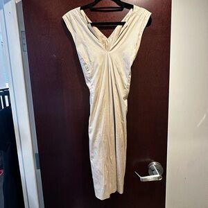 Piazza Sempione Cream Midi Dress